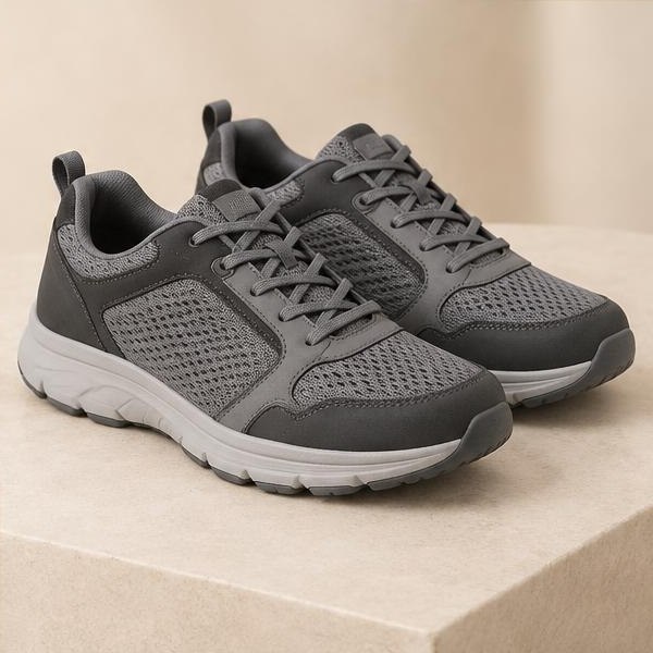 Grey lightweight walking shoes
